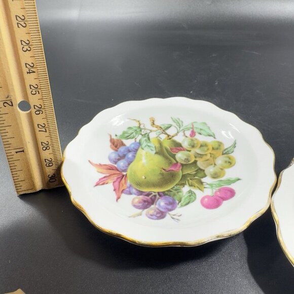 Royal Standard Fine Bone China England Dish Plate Fruit Set 2 Gold Edge 4inch - Picture 5 of 14